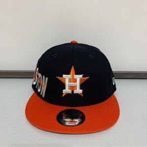 New Era Houston Astros Side Font Baseball Cap-NWT
